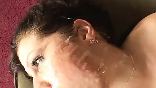 Horny MILF sucks a huge black cock to a massive facial cumshot