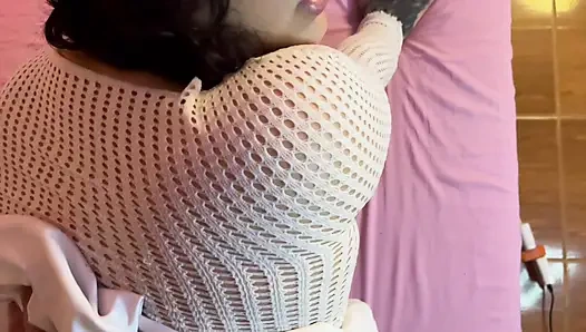 Colombian gothic slut bitch fucks her stepbrother until she makes him cum in her big ass