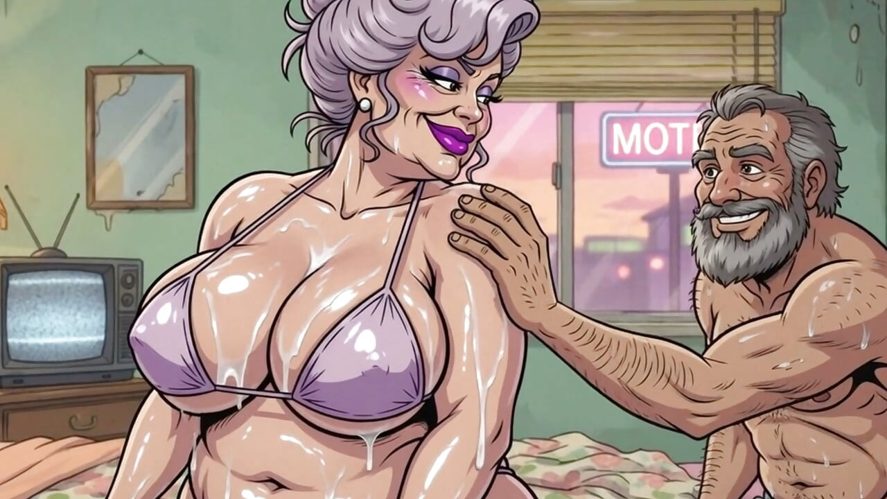 Old Couples in Motel Room Animations