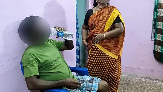While I was sitting, Aunty brought me water to drink. I tried to touch her vagina. Hot and spicy sex.