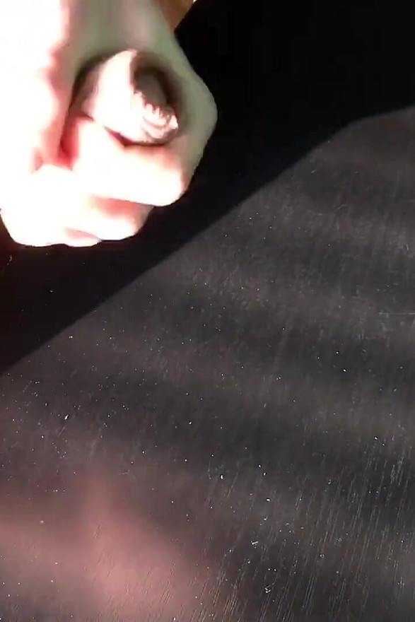 Own Cum Licking of the Table - Teen Fat Cock Cumshot