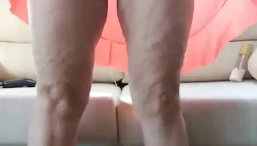 My stepmother trimming her hair and showing off to the street, filmed and sent me and asked if it was good.