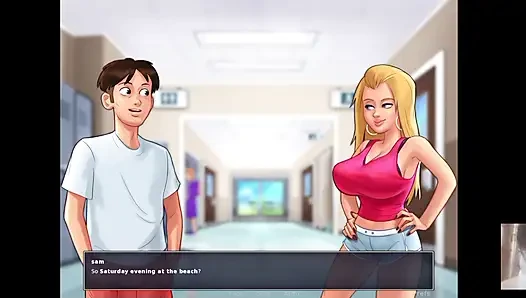 Big boobed slutty schoolgirl and I got stucked in the locker.