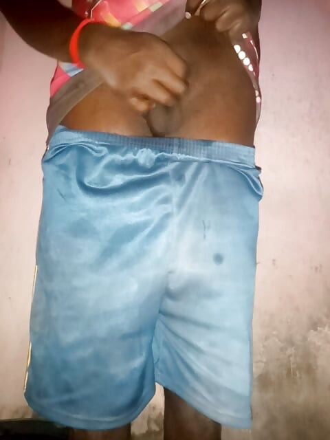 Tamil Tall Handsome guy Shaking his big black Asian cock