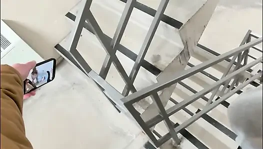 Hotel Elevator and Hallway Sex with Slutty Wife