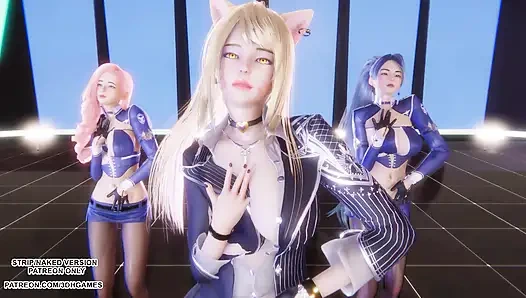 MMD  TWICE - Talk that Talk  Ahri Seraphine Kaisa Sexy Kpop Dance League of Legends Hentai Uncensored 4K 60FPS