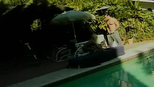 Sexy blonde babe licks the cum off dick after intense outdoor fuck