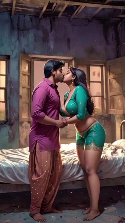 Stunning moment from "AI Generated Images of Horny Anime Indian women & Elves having fun & common bath"