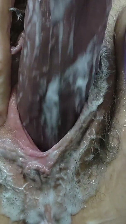 MILF Creamy BBC Dildo Fuck - Vibrator Orgasm | Clip 1
