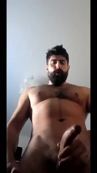 Hot step dad jerking off