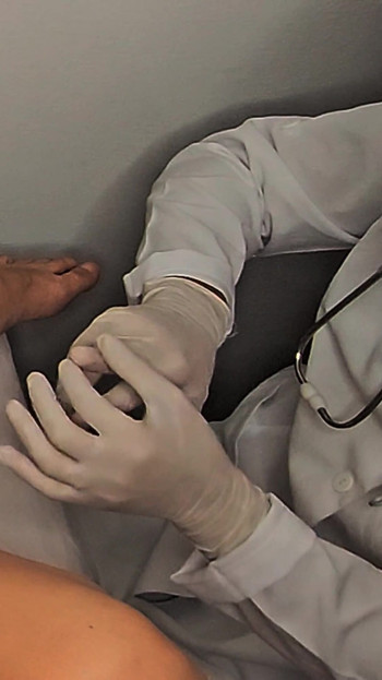 Spectacular moment from "Gynecologist fingers ass and fucks patient!"