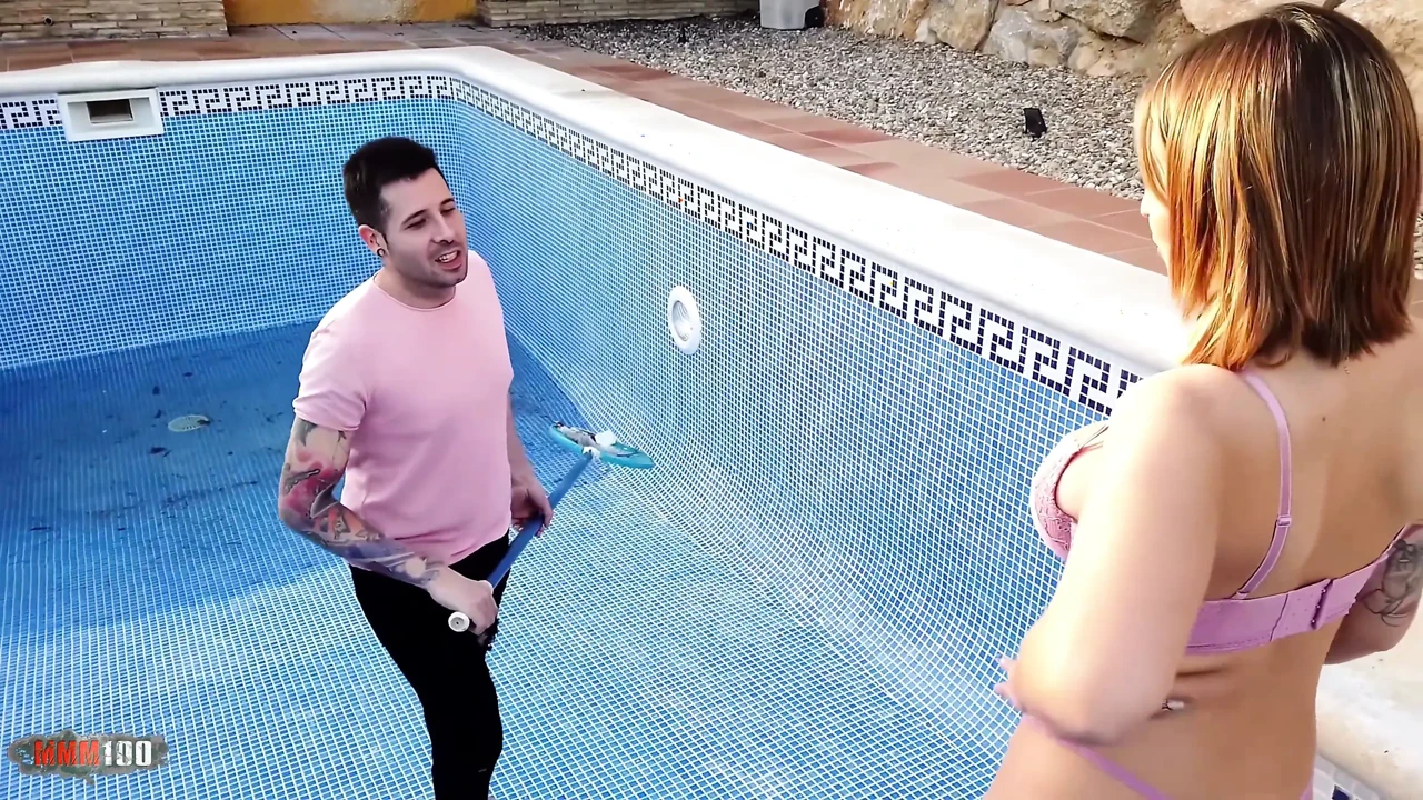 Mys Alessandra: Pretty Busty Blonde Mys Alessandra Fucking in the Pool with Kevin White
