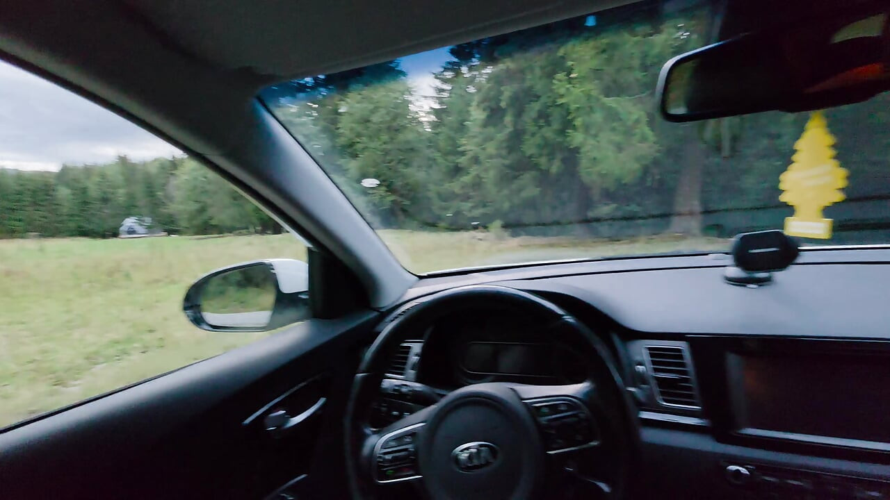 We Were Too Horny and Couldn't Wait to Get Home, So We Fucked in the Car