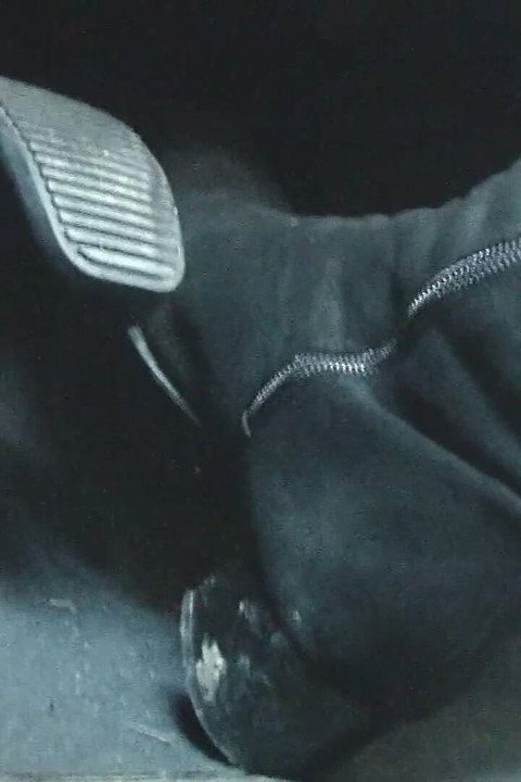 Driving Fast in Black Suede Knee High Boots