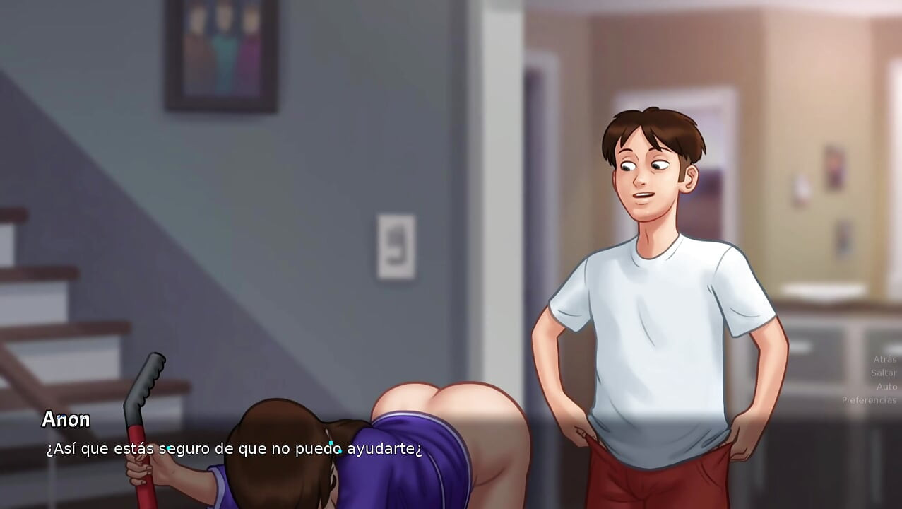 Fucking in the kitchen when we're alone Stepson and stepmom - summertime saga