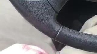 Stroking my Cock and Shooting my Cum While I drive