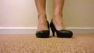 Tan stockings and heels