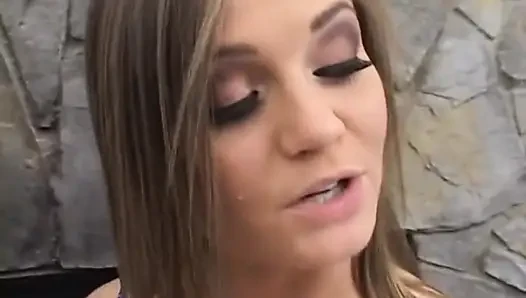 Very Beautiful Teen with Nice Tits and Hairy Pussy Fucked and Cumshot in Mouth by Huge Cock