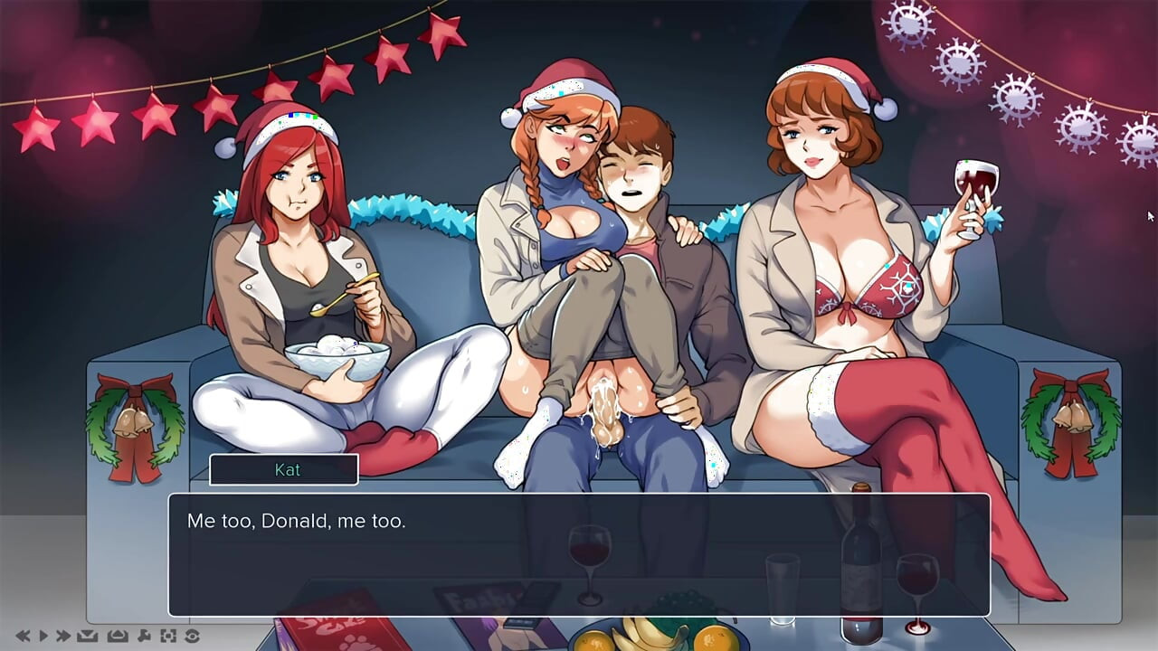 celebrando o Natal com minha madrasta, ela me deu um jogo pornô de presente muito feliz