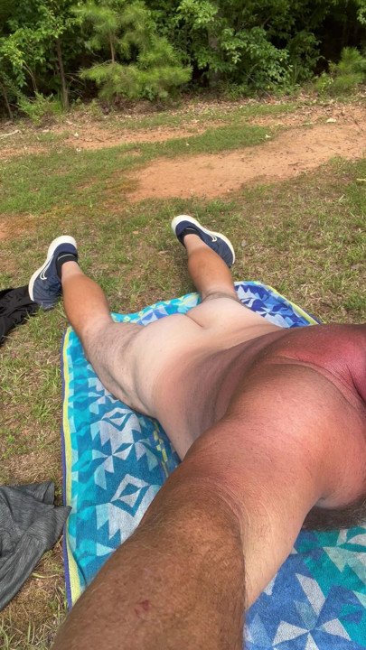 Nude sunbathing