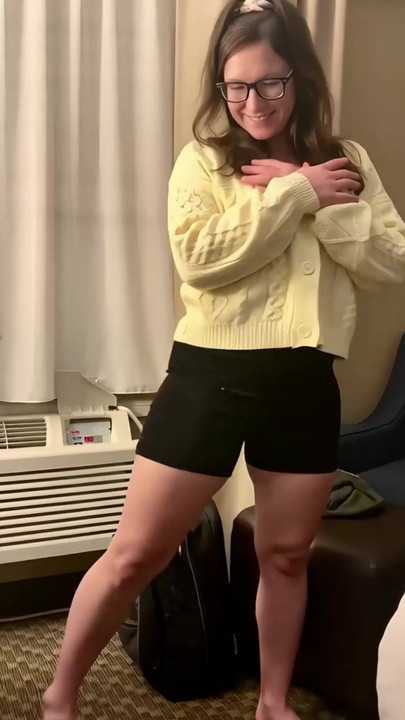 I grabbed my big tits and played with them in many sweaters for my 63f lesbian roommate I wanted to scissor lick and… | Clip 2