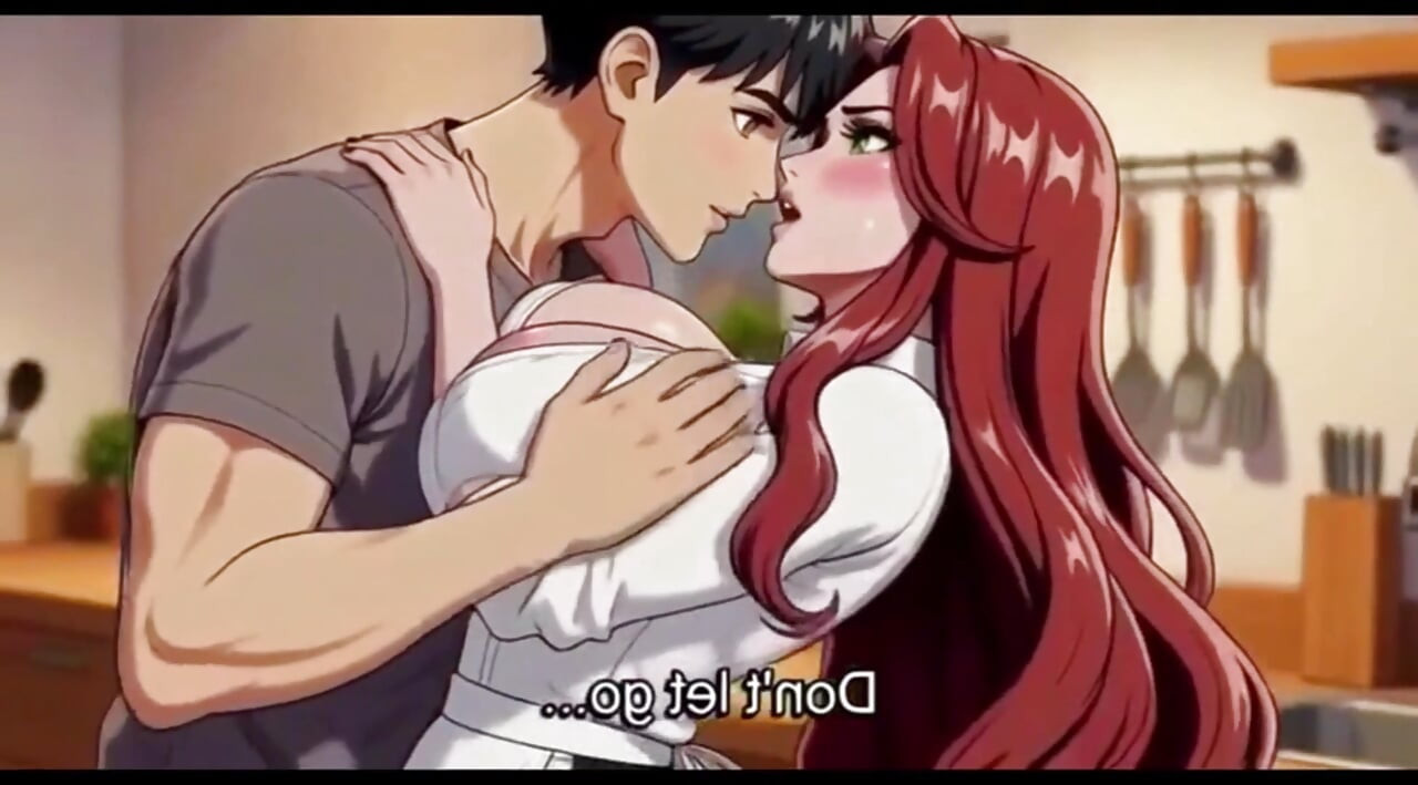 Stepmom teach stepson a special recipy in sexy style in kitchen