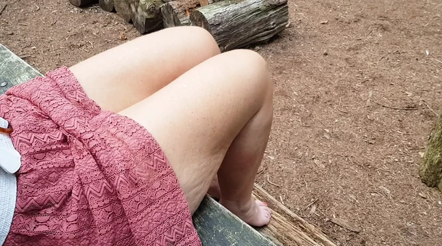 The forest queen showing toes.