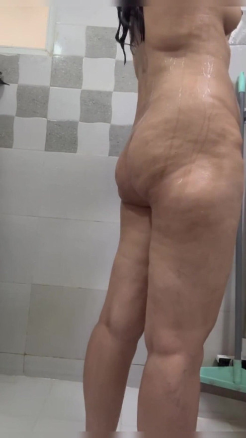 Indian Mom Shower Striptease | Clip 1