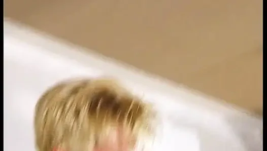 Sexy blonde German MILF rides dick until a warm cumshot