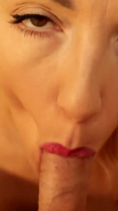 Thrilling moment from "BLOWJOB CLOSE-UP WITH CUM ON TONGUE - HOT MILF SUCKS COCK"