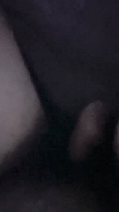 Wooden object in my ass and cumshot