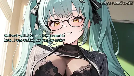 Your teacher Privaty has offered you to pass her sex course (JOI)