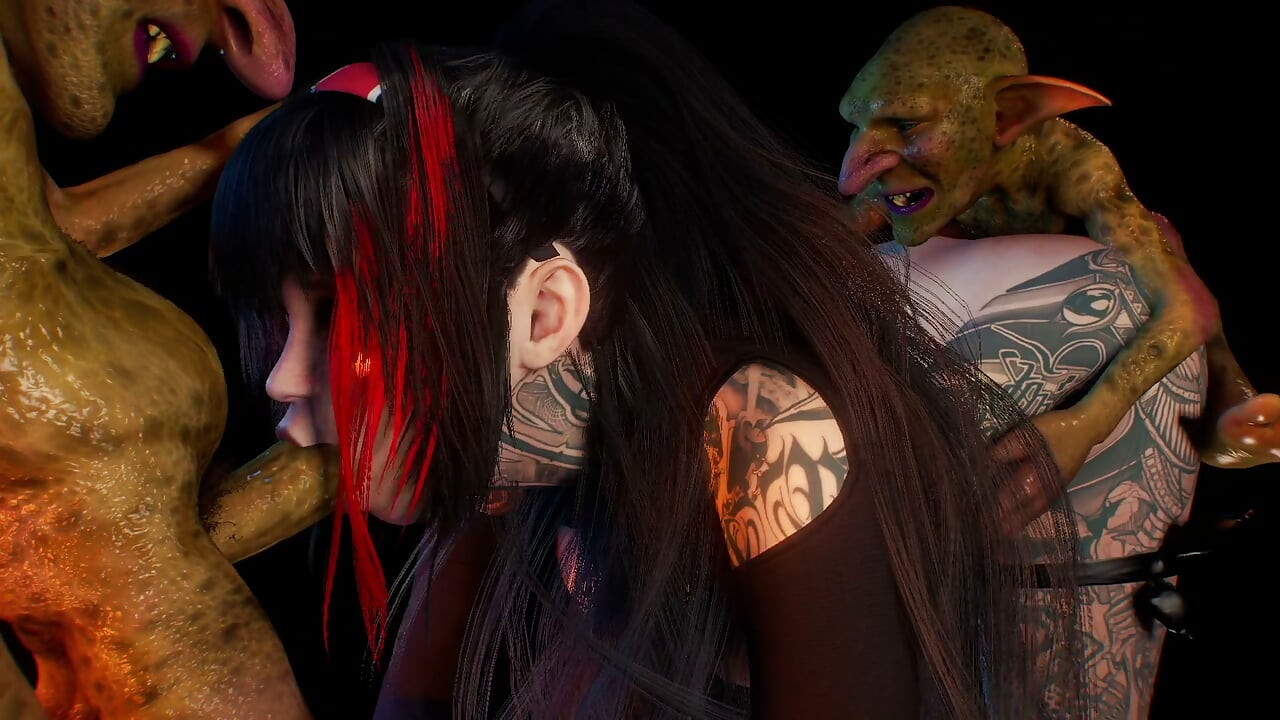 Cu Arrombado e Buceta Suja Destruídos por 3 Goblins Tarados Orgy Anal Intensa Garganta Fodida Bukkake Quente
