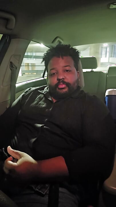 Black Daddy Cums in Public Parking Lot