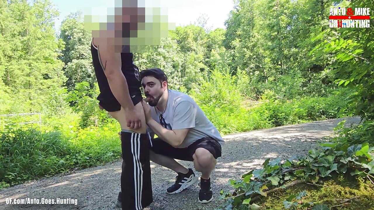 Straight Guy Steven and I Suck Eachother in the Woods and I Ride Him Bareback