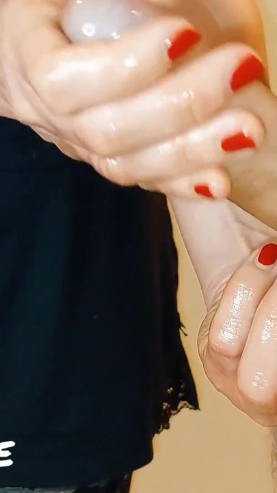 Stunning moment from "Rudolph Gets His Nose Polished! A Slow Christmas Handjob (Milking-time)"