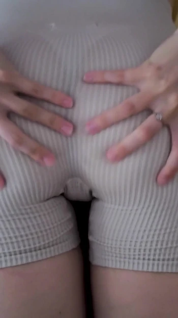 Must-see moment from "Her ass wanted cum in between her leggings and pussy after gym"