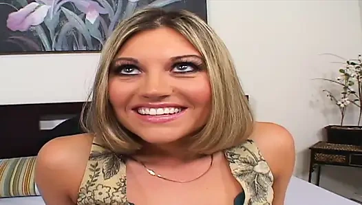 Long stuffed pussy of lusty teen slit looks tiny full of cumshot