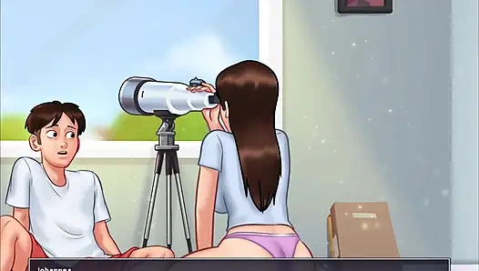 Summertime saga: Jenny fickte mich endlich vor der webcam