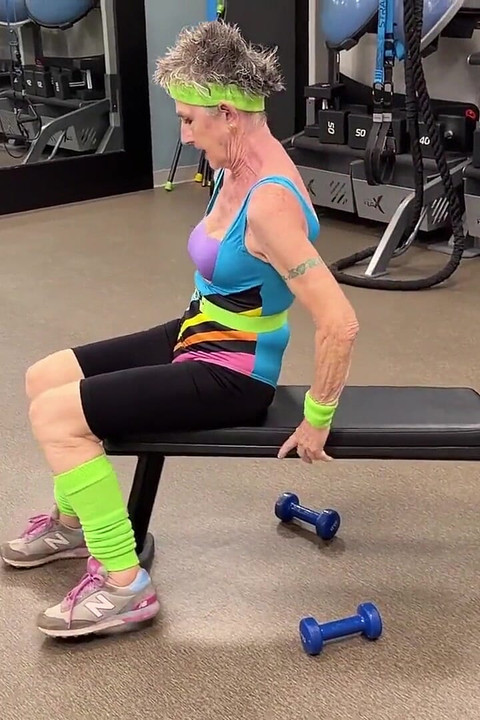 1980's Workout Video - in Gym and Bedroom