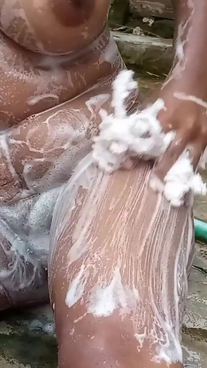 Amateur Desi Hot Step Mom Big Ass Big Nipple Outdoor Shower Exclusive Scene Captured By Her Step Son | Clip 1