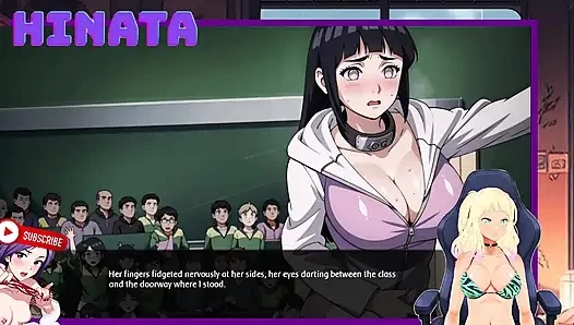 HINATA the TEACHER of the academy. She unzips her and exposes her breasts. Shinobi Secrets 14