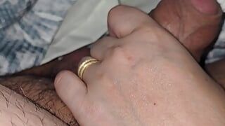 Step mom lift step son dick from bed and make him hard