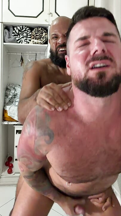 Two hot males swapping horny