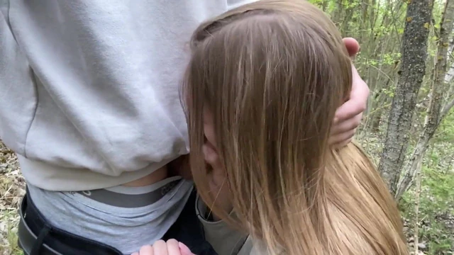 Public blowjob in the forest 1