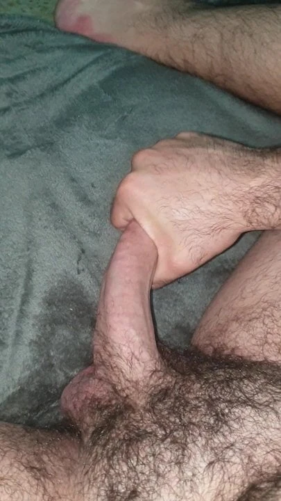 Masturbating my hard ugly hairy cock