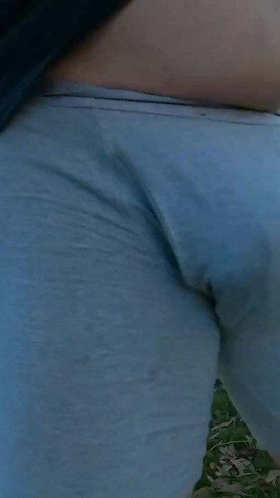 Spectacular moment from "Straight guy goes out in public with tight grey boxer shorts with his package on show."