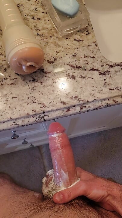 Messy masturbation