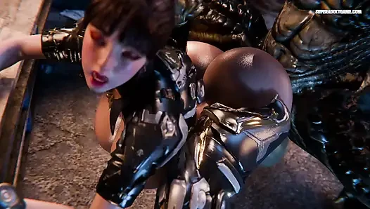 3D Teen Character Absolutely Destroyed Her Pussy By Giant Cock - Realistic Animation