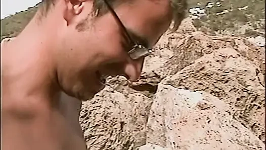 Horny Redhead Babe Fingers Pussy on Wild Beach